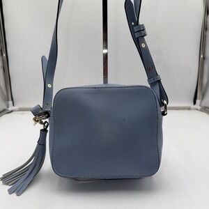 KC Jagger Blue Leather Crossbody Bag Tassel Shoulder Bag